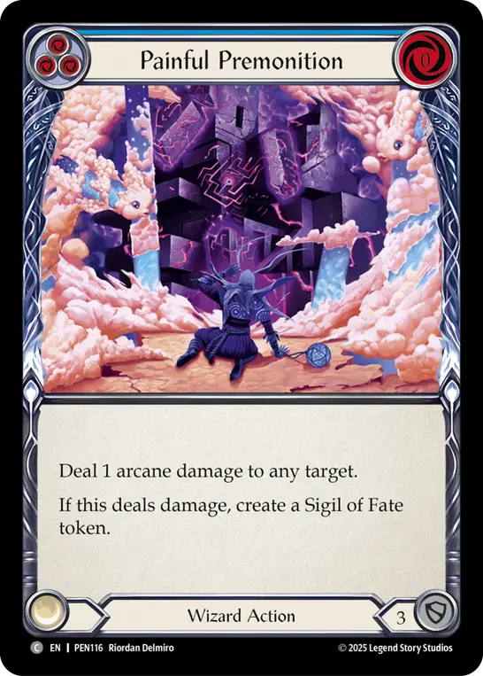 Card: Painful Premonition (blu)