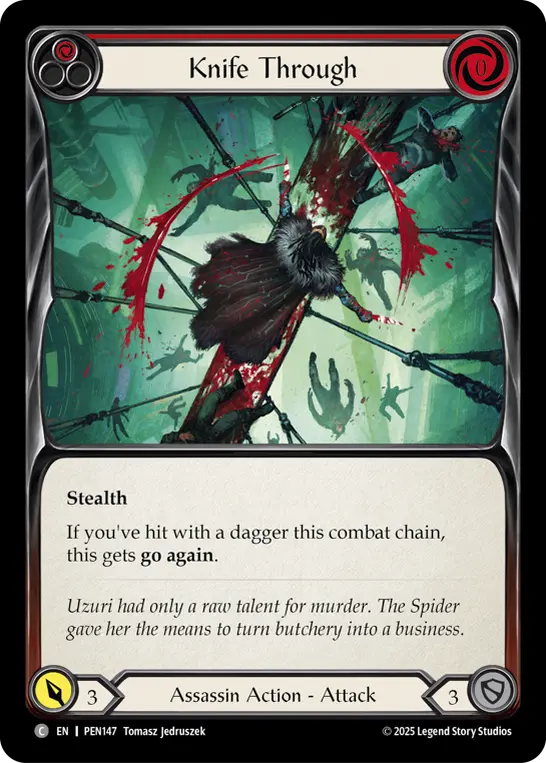 Card: Knife Through (red)