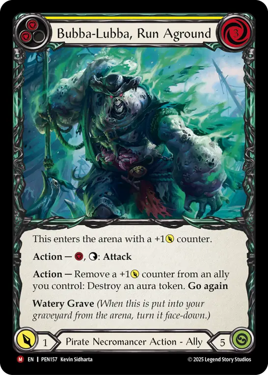 Card: Bubba-Lubba, Run Aground (yel)