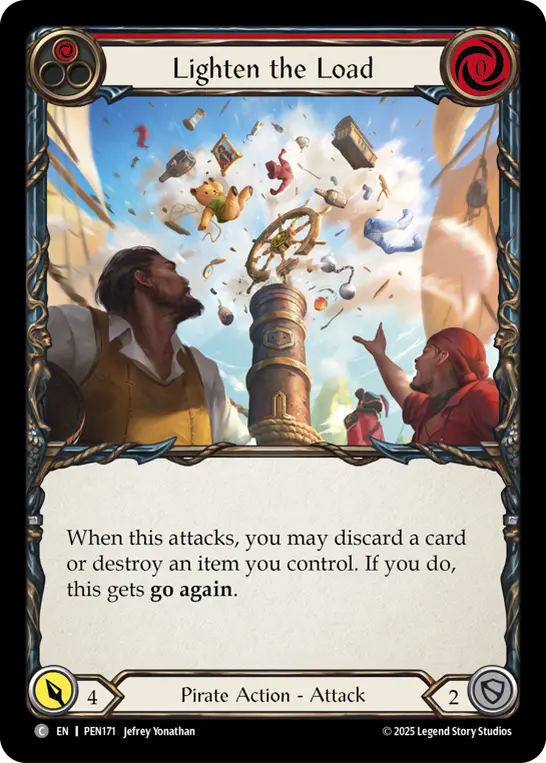 Card: Lighten the Load (red)