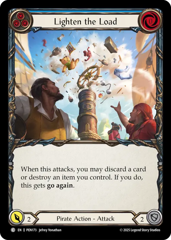 Card: Lighten the Load (blu)