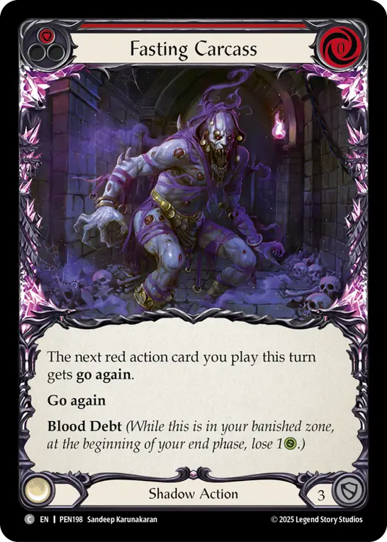 Card: Fasting Carcass (red)