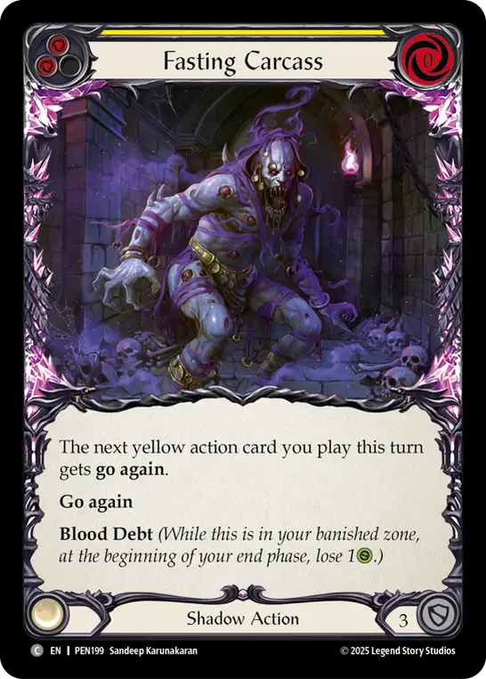 Card: Fasting Carcass (yel)
