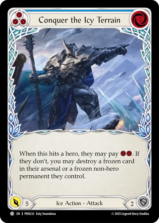 Card: Conquer the Icy Terrain (blu)