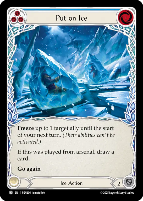 Card: Put on Ice (blu)
