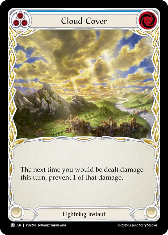 Card: Cloud Cover (blu)