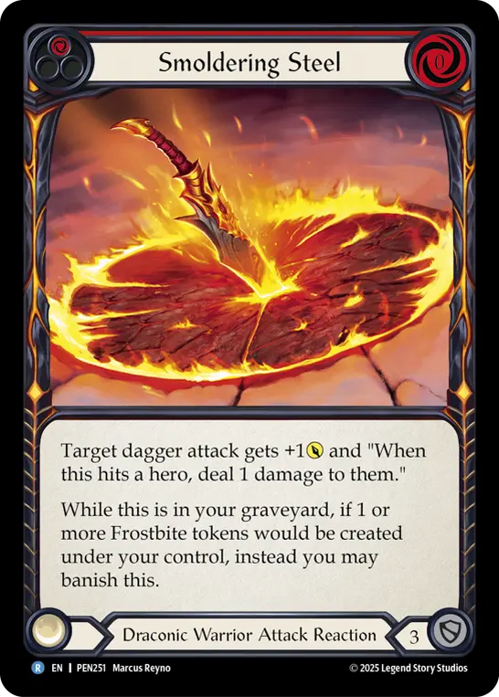 Card: Smoldering Steel (red)