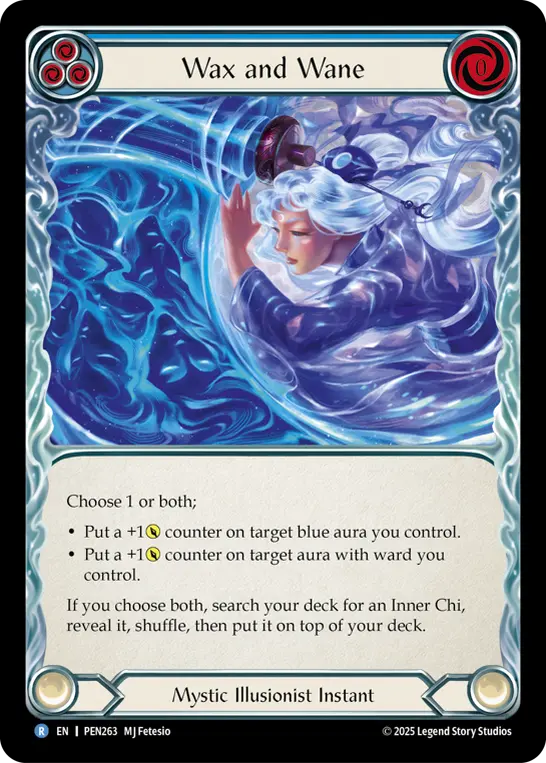 Card: Wax and Wane (blu)