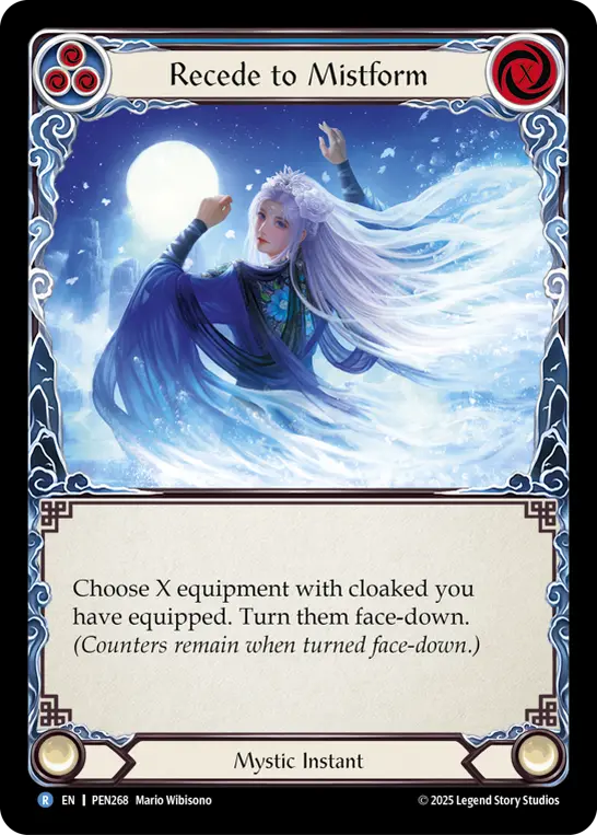 Card: Recede to Mistform (blu)