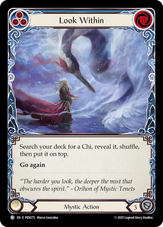 Card: Look Within (blu)