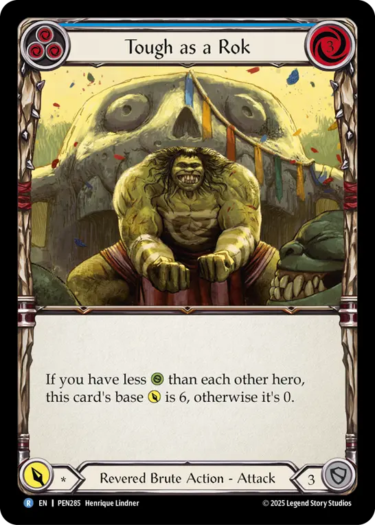 Card: Tough as a Rok (blu)