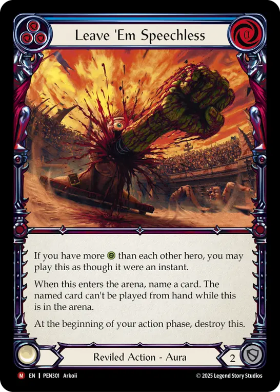 Card: Leave 'Em Speechless (blu)