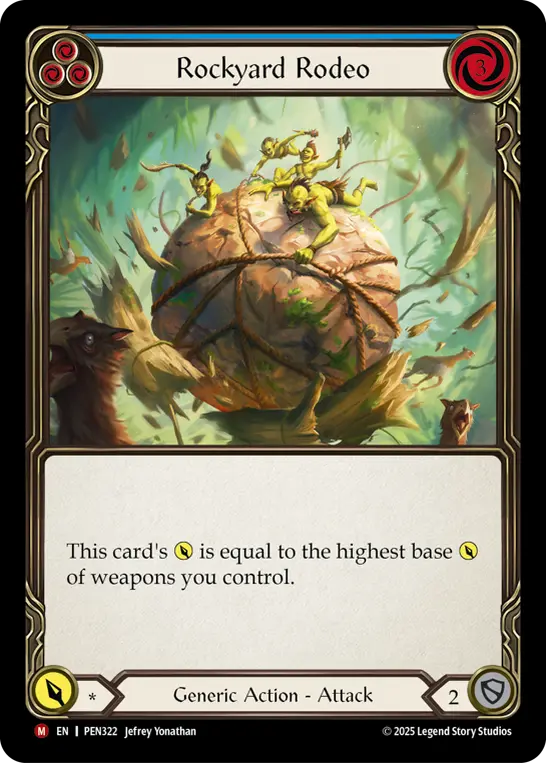 Card: Rockyard Rodeo (blu)