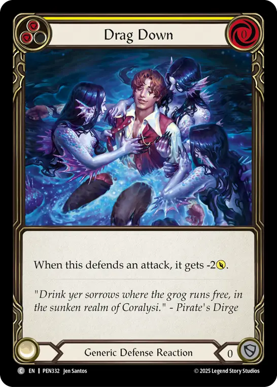 Card: Drag Down (yel)