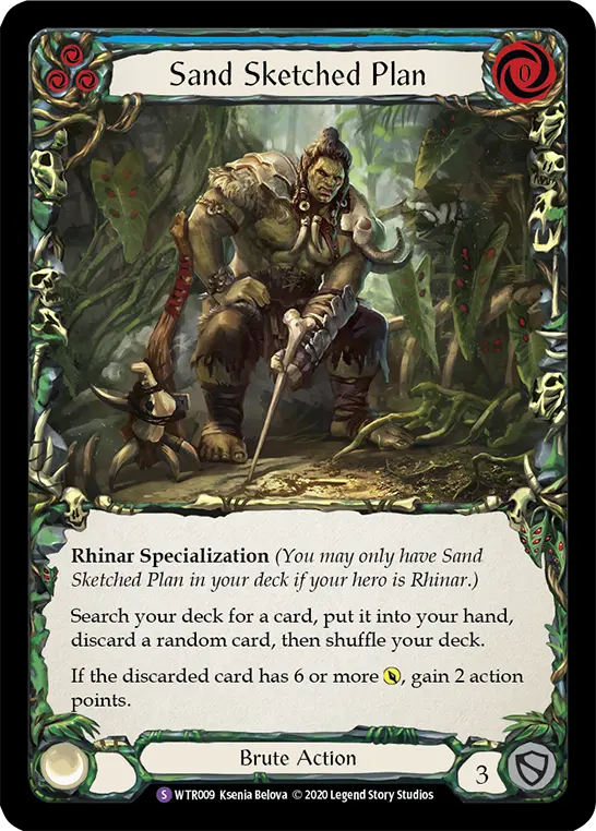 Card: Sand Sketched Plan (blu)