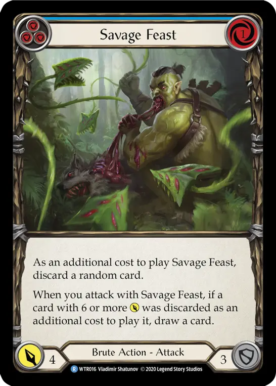 Card: Savage Feast (blu)