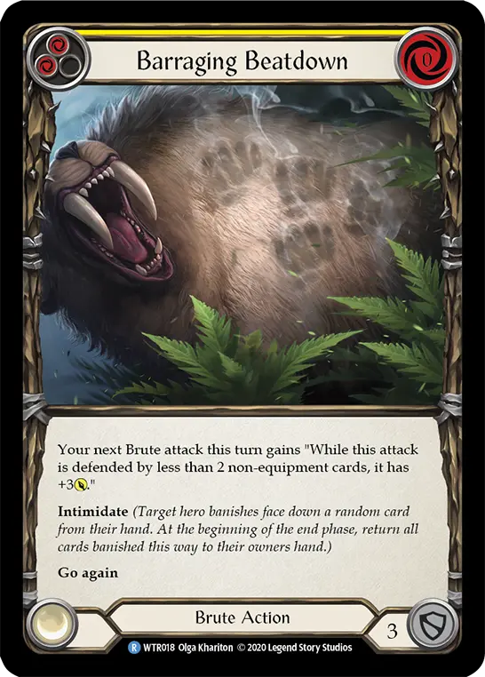 Card: Barraging Beatdown (yel)