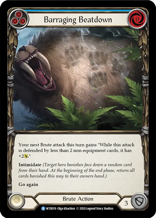 Card: Barraging Beatdown (blu)