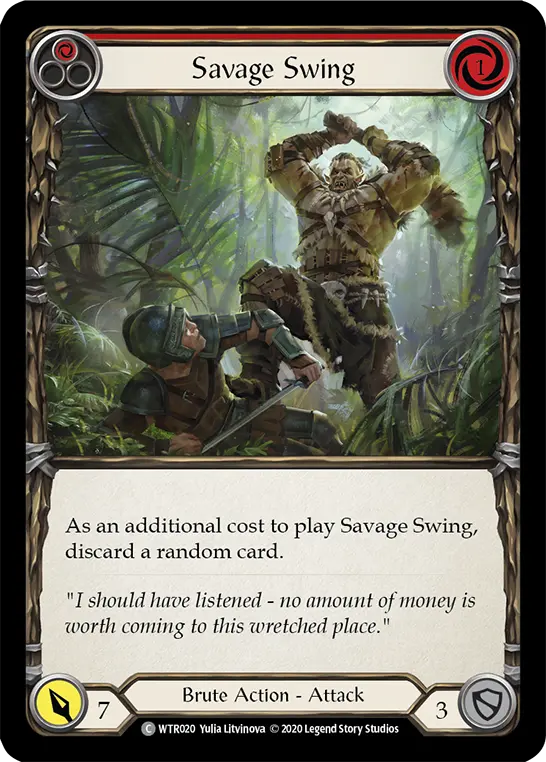 Card: Savage Swing (red)