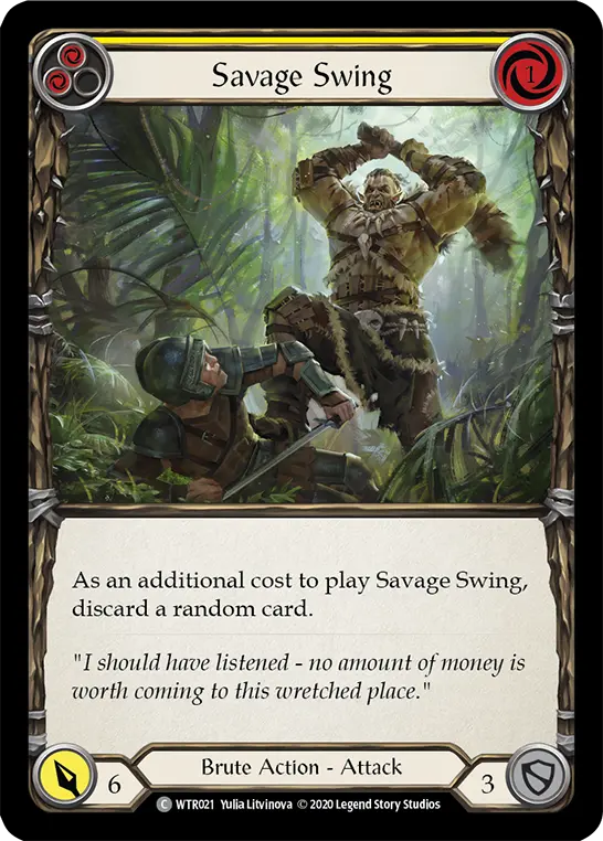 Card: Savage Swing (yel)