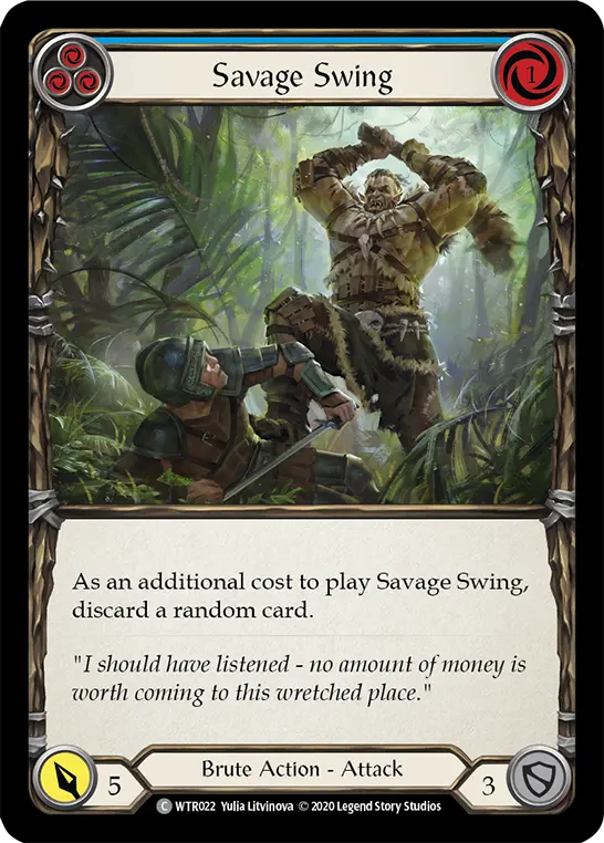 Card: Savage Swing (blu)