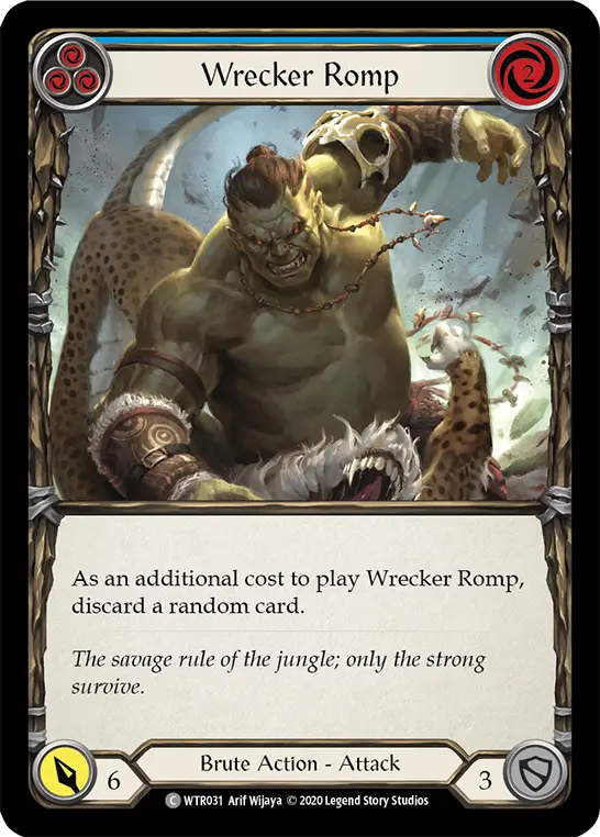 Card: Wrecker Romp (blu)