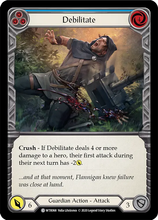 Card: Debilitate (blu)