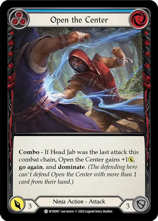 Card: Open the Center (blu)