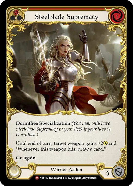 Card: Steelblade Supremacy (red)