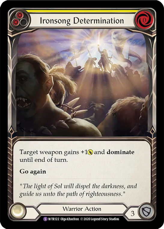 Card: Ironsong Determination (yel)