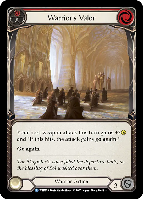 Card: Warrior's Valor (red)