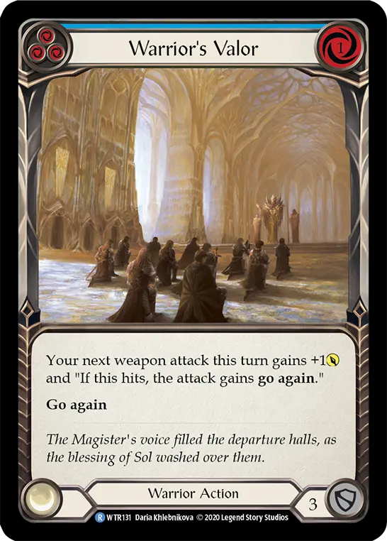 Card: Warrior's Valor (blu)