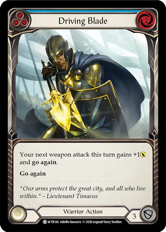 Card: Driving Blade (blu)