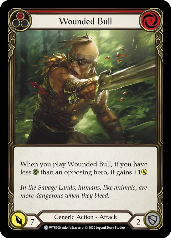 Card: Wounded Bull (red)