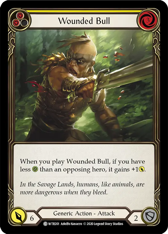 Card: Wounded Bull (yel)
