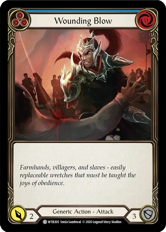 Card: Wounding Blow (blu)