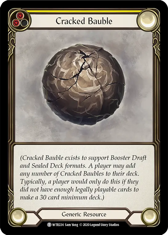Card: Cracked Bauble (yel)
