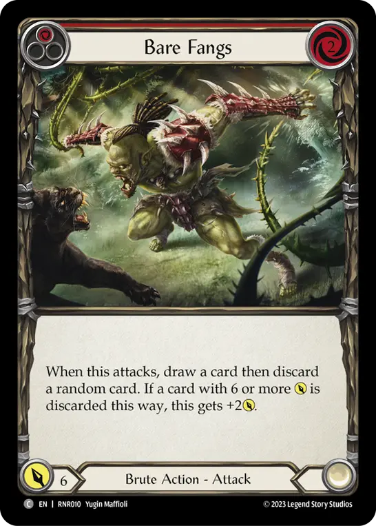 Card: Bare Fangs (red)
