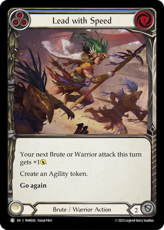 Card: Lead with Speed (blu)