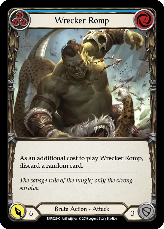 Card: Wrecker Romp (blu)