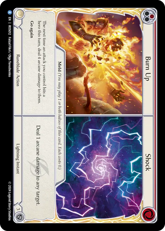 Card: Burn Up||Shock (red)