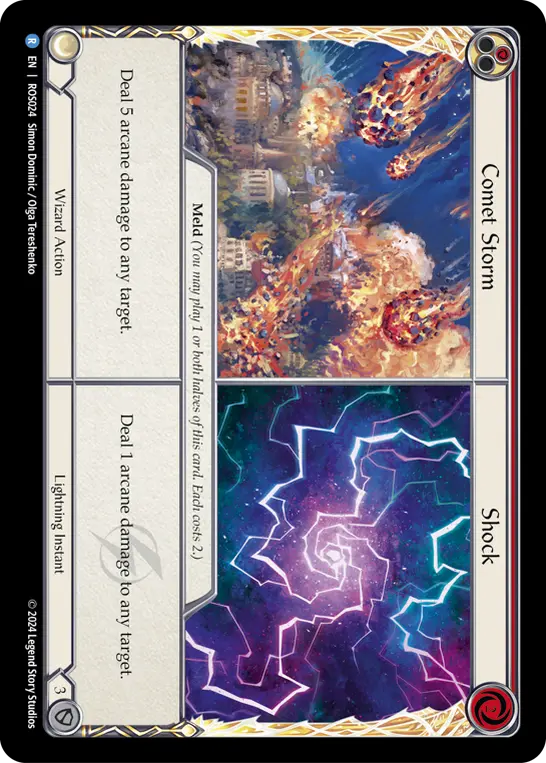 Card: Comet Storm||Shock (red)