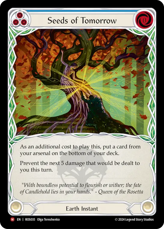 Card: Seeds of Tomorrow (blu)