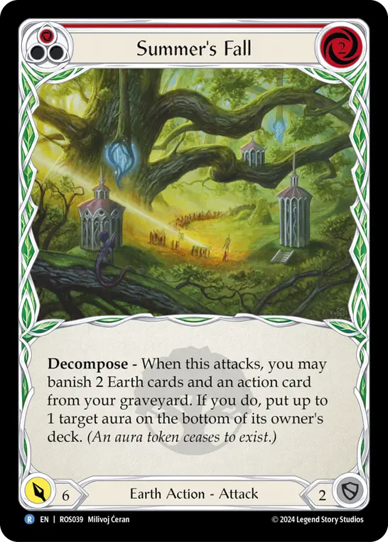 Card: Summer's Fall (red)