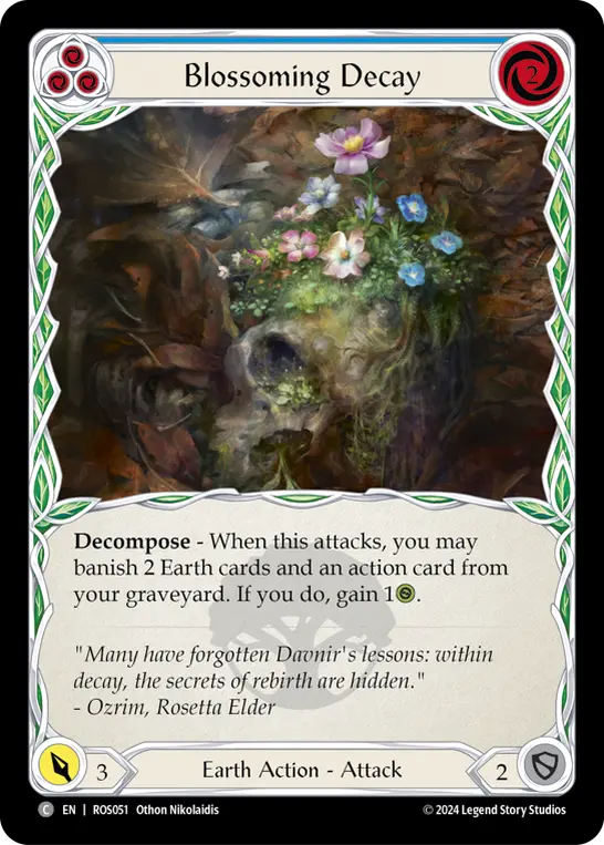 Card: Blossoming Decay (blu)