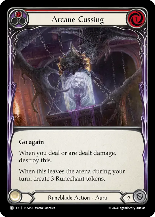 Card: Arcane Cussing (red)