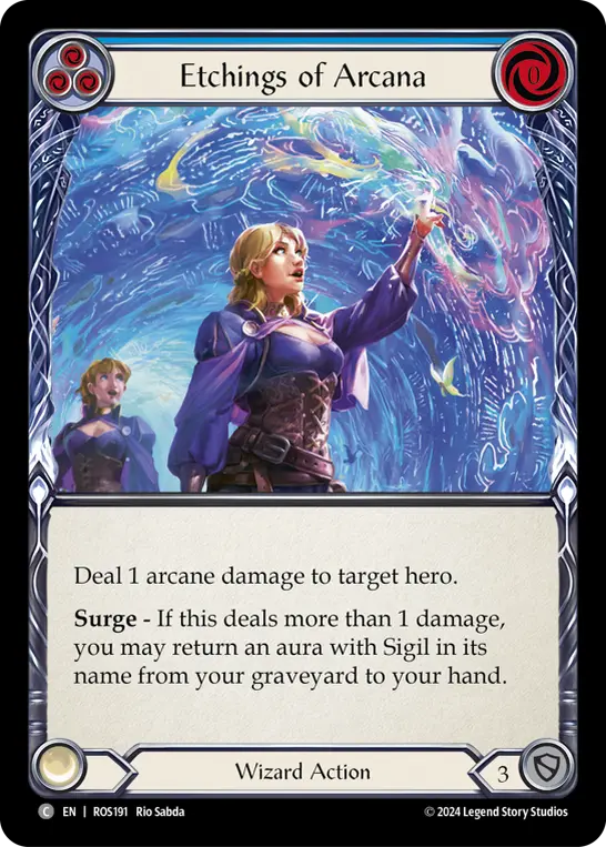 Card: Etchings of Arcana (blu)