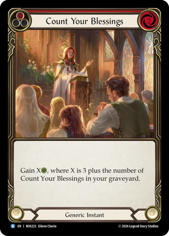 Card: Count Your Blessings (red)