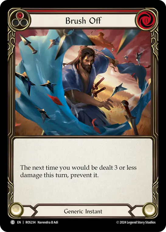 Card: Brush Off (red)