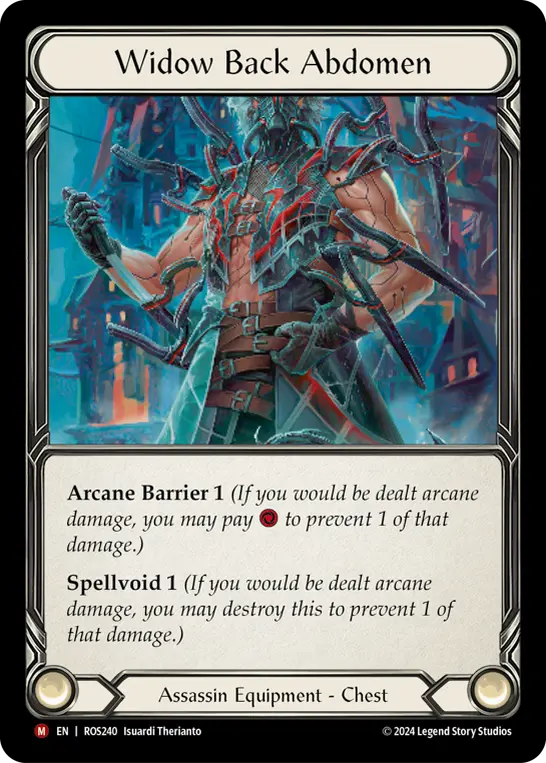 Card: Widow Back Abdomen